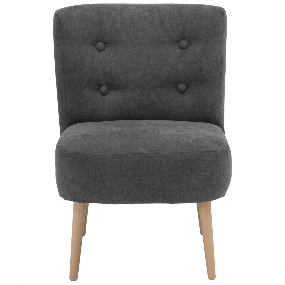 SESSEL Kamle Bezug Flachgewebe Buche natur / anthrazit - Anthrazit, Kunststoff (68/78/58cm) - 58aufmkessel