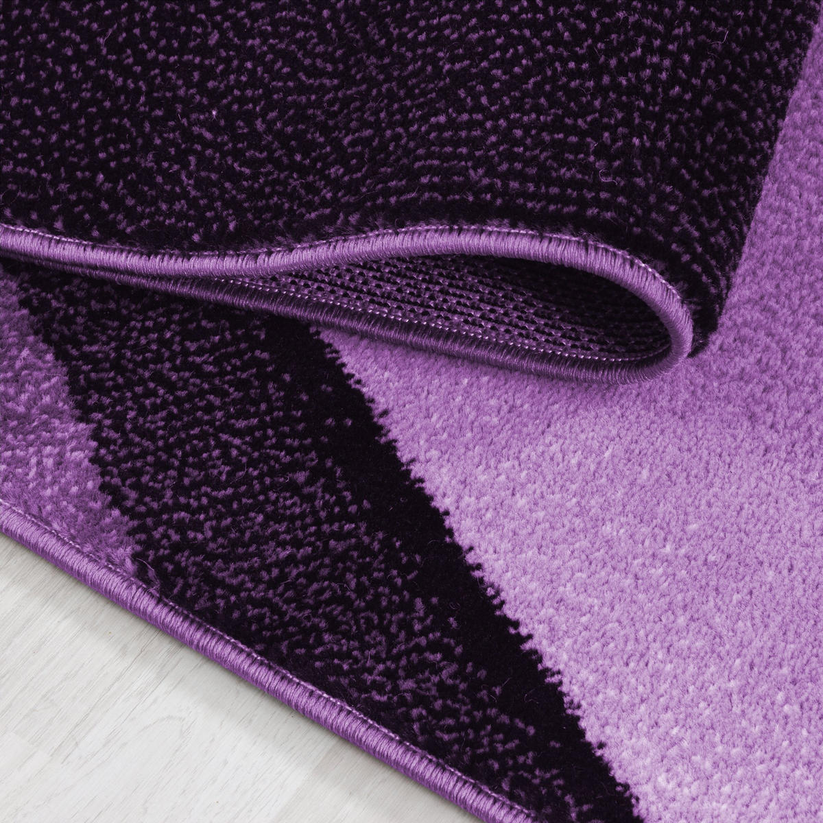 TEPPICH Kurzflor Ombre-Verlauf Polypropylen Wohnzimmer Violett Rechteckig 240x340 - Lila, Textil (240/340cm) - KADIMA DESIGN