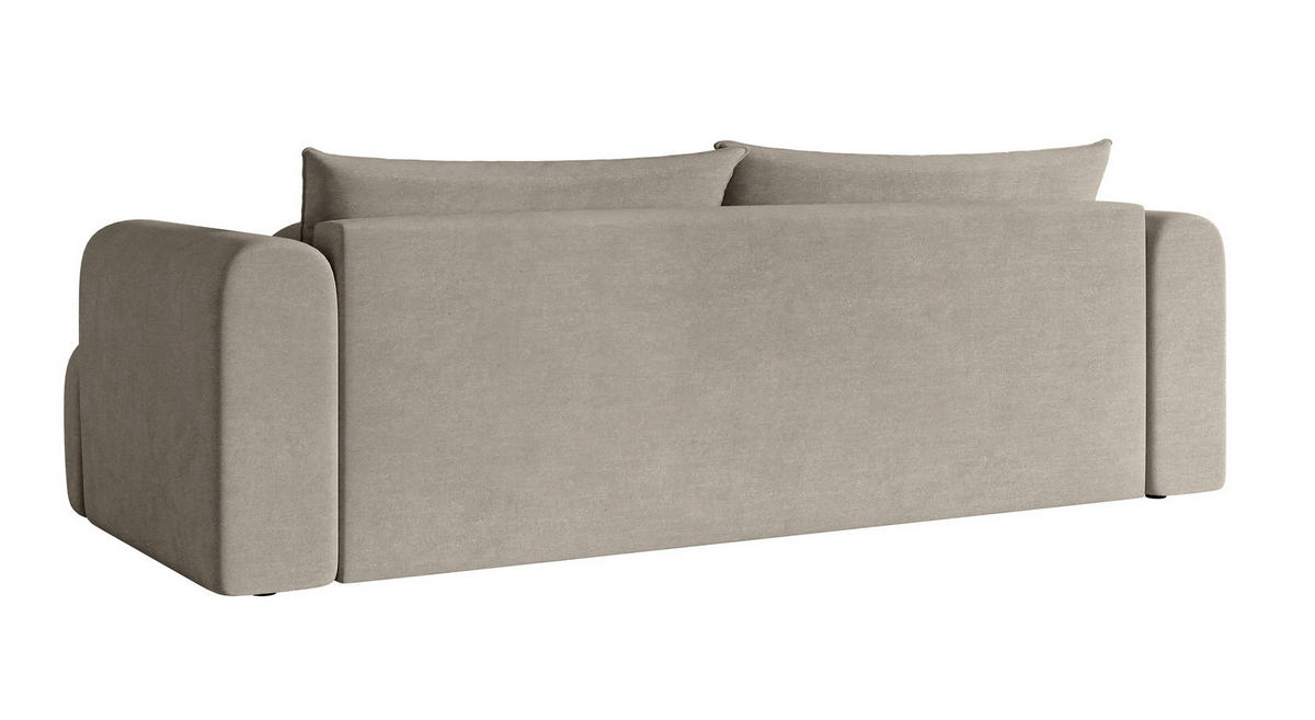 SCHLAFSOFA Dandelino Grau Velours - Schwarz/Grau, Kunststoff/Textil (250/90/112cm) - Selsey