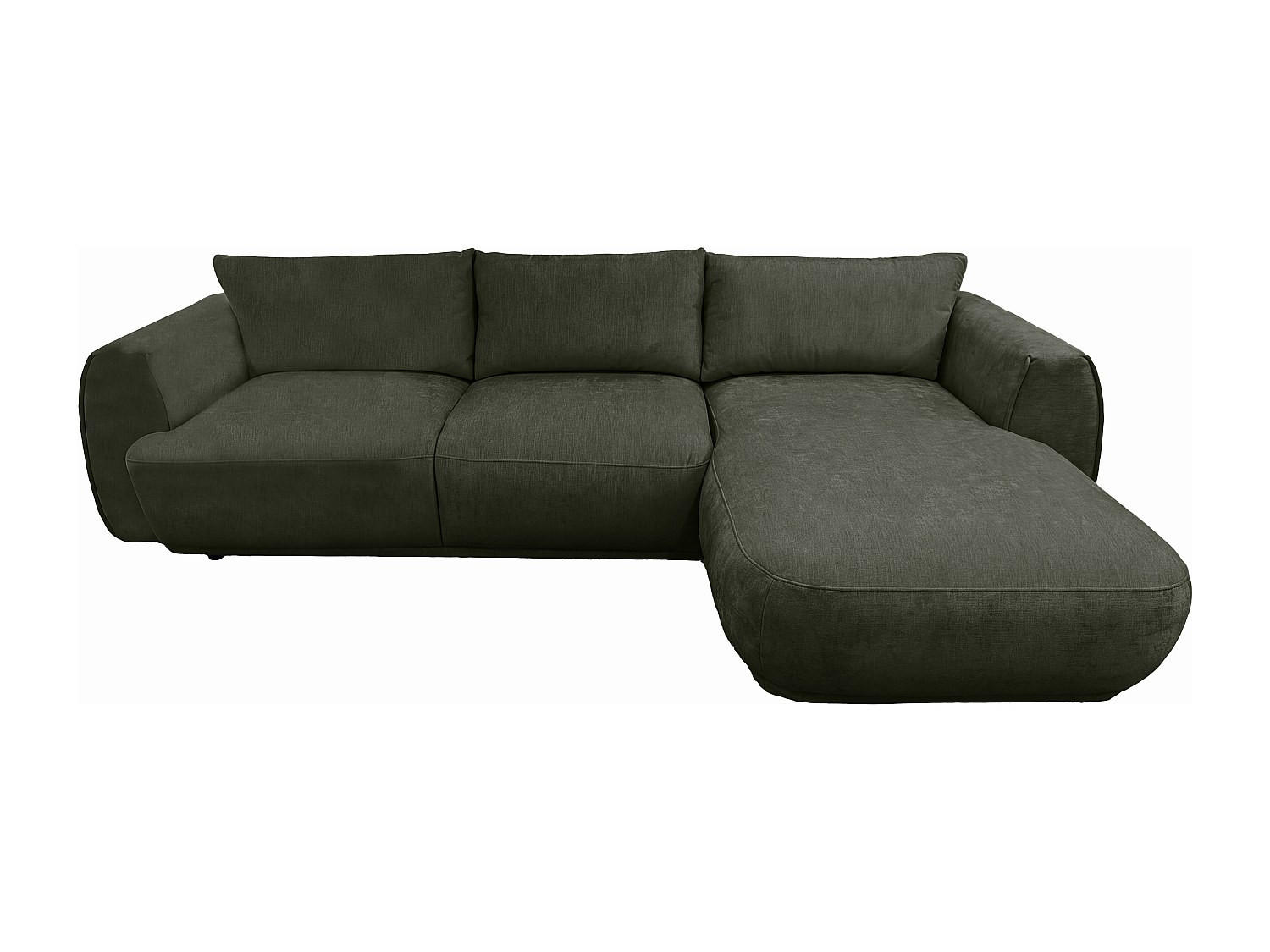 SOFA - 5 Personen - stoff - grün Pukima - Grün, Kunststoff/Textil (276/97cm) - Vente-Unique