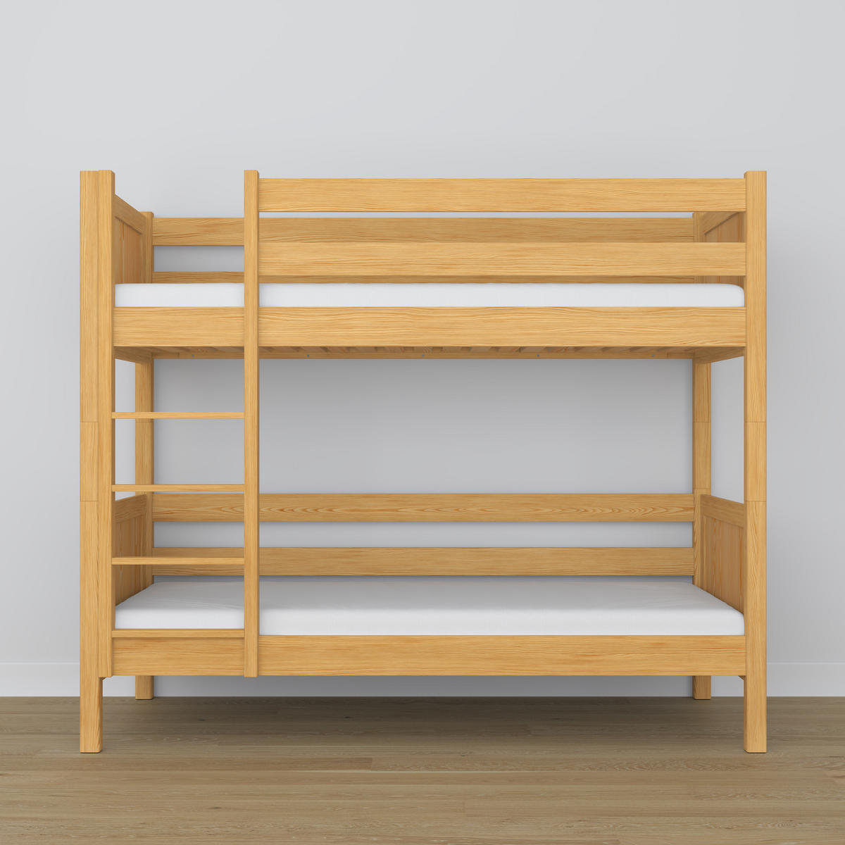 ETAGENBETT N02 Naturkiefer 90/180 - Hellbraun, Naturmaterialien/Holz (90/180cm) - N-Wood