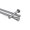 INNENLAUF-GARDINENSTANGEN-SET Prestige Sitra 200 cm, 2-läufig, 20 mm Ø Chrom - Chromfarben, Metall (200cm) - INTERDECO