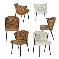 ESSZIMMERSTUHL 6er Set Stoff Beige und Suede - Multicolor, Textil (44.5/77/46cm) - Meubles Cosy