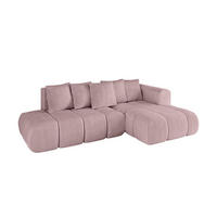 ECKSOFA Ottomane Rechts CLOUD-L-v1 289x180x40 Rosa Cord - Rosa, Holzwerkstoff/Kunststoff (289/180cm) - ALTDECOR