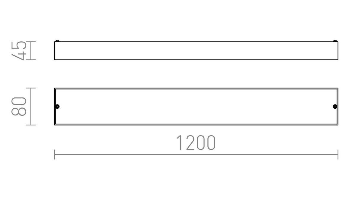 WANDLEUCHTE MARINA LED 120 Chrom 25 W IP44 - Chromfarben, Metall (8/45/120cm) - Rendl