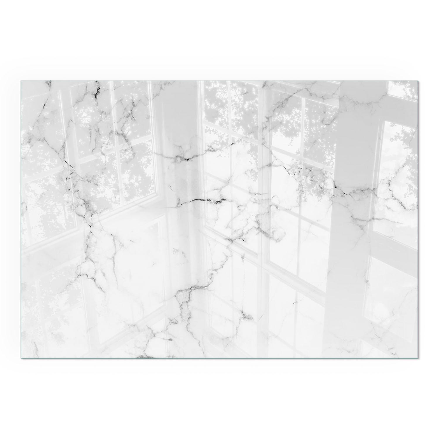 GLASPLATTE für Kamin 100x70 cm - Weiß, Glas (100/70/0.4cm) - TULUP