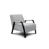 SESSEL KOBE, hellgrau - Hellgrau/Schwarz, Holz/Textil (72/76/90cm) - Courtois Laville