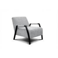SESSEL KOBE, hellgrau - Hellgrau/Schwarz, Holz/Textil (72/76/90cm) - Courtois Laville