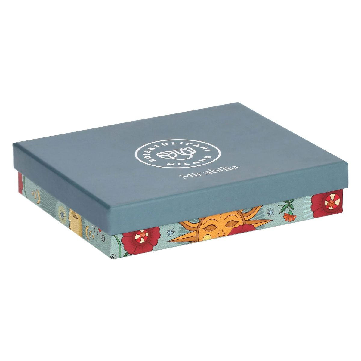 SCHALE/ Porzellanplatte rechteckig MIRABILIA 16 x 20 cm „Sole & Luna“ - Multicolor, Keramik (16/2.5/20cm) - Rose & Tulipani