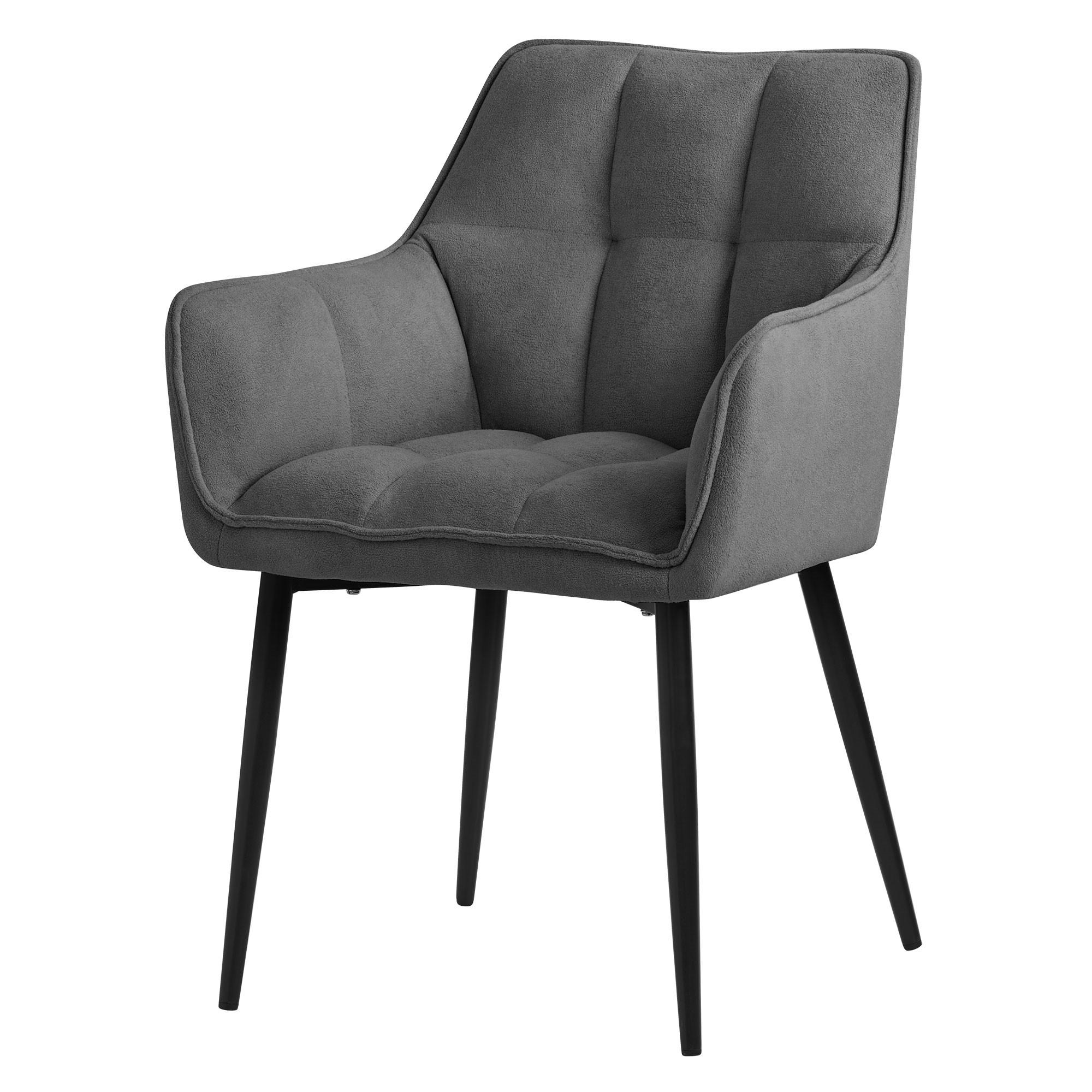 ESSZIMMERSTUHL dunkelgrau - Dunkelgrau, Textil (63/90/57cm) - ML-DESIGN