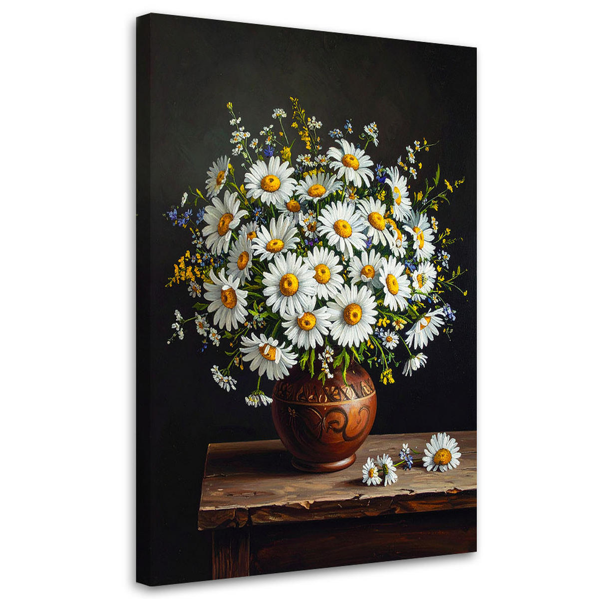 LEINWANDBILD Blumen 80x120cm - Weiß, Textil (80/120cm) - Feeby