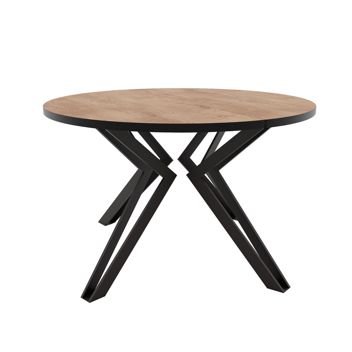ESSTISCH ausziehbar aus MDF, Braun - Schwarz/Braun, Holzwerkstoff (100/100/76cm) - Idohome
