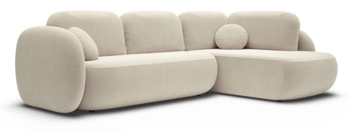 ECKSOFA Beige Olivio II Ausziehbar Rechts - Beige, Textil (190/289cm) - Sepro Meble