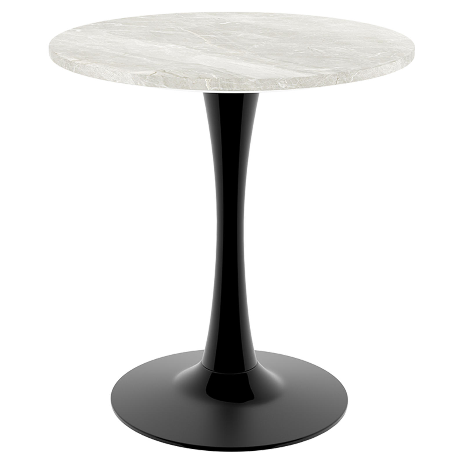 ESSTISCH Schwarz-Weiß 70/70/72 cm - Schwarz, Holz (70/70/72cm) - PANGIVO