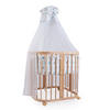 BABYBETT NATUR, 7in1 mit Matratze - Naturfarben/Hellblau, Holz (73/123cm) - waldin