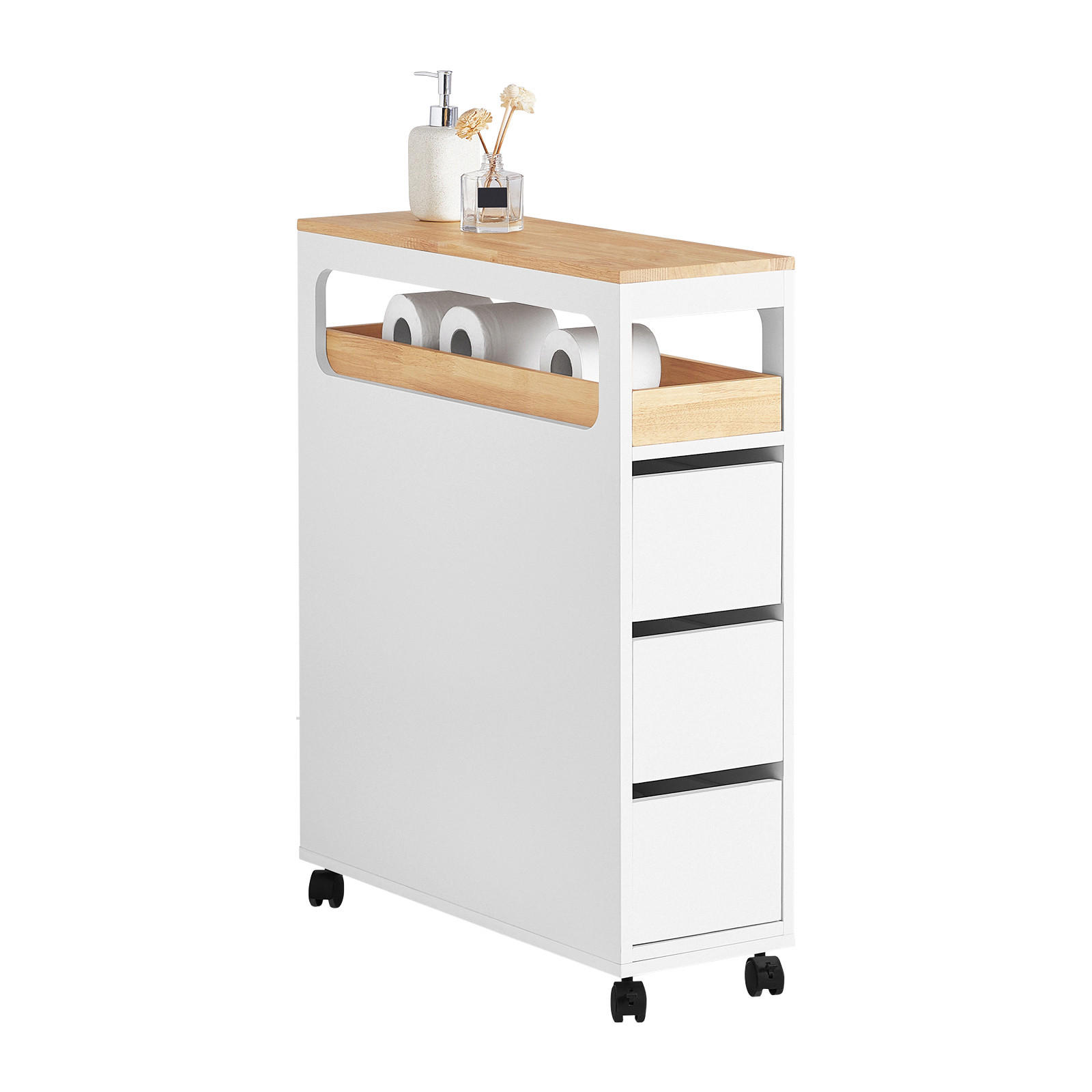 NISCHENWAGEN Weiß - Weiß, Holz/Holzwerkstoff (23/82/65cm) - SoBuy