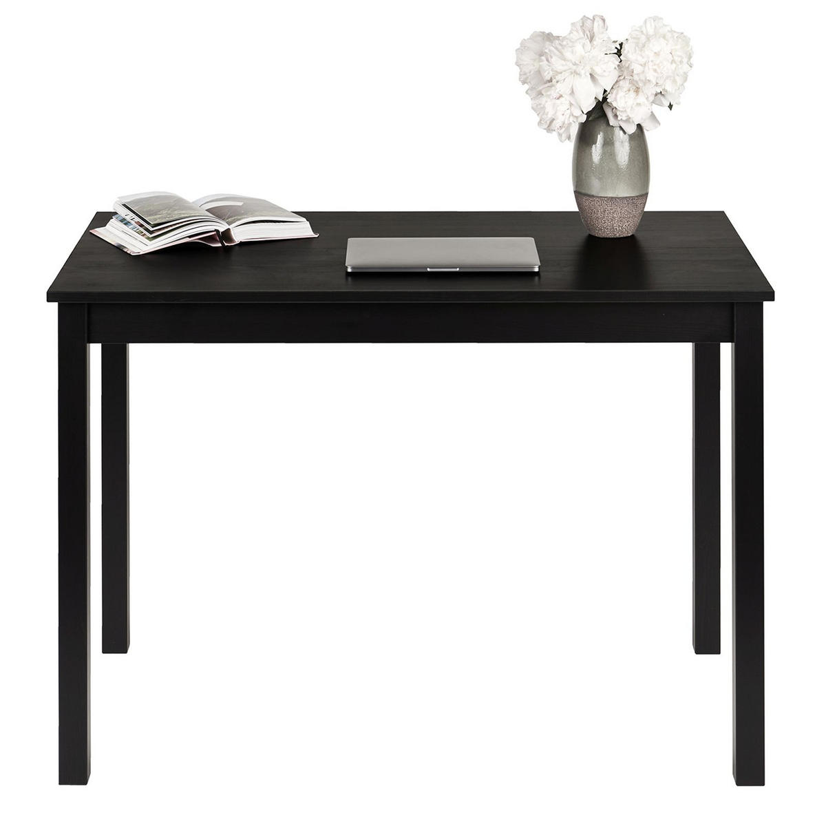 SCHREIBTISCH Massivholz 60/110/75 cm - Schwarz, Holz (60/110/75cm) - hagge home