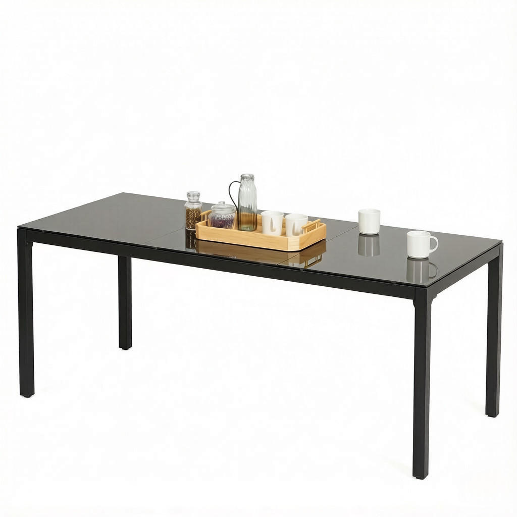 ComfortXL Esstisch Schwarz 180x72x80 cm