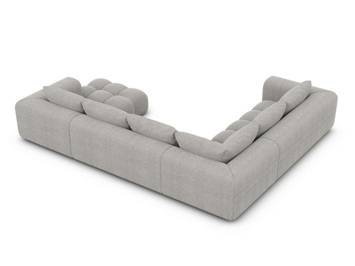 WOHNLANDSCHAFT Casaluna U-Form Hellgrau Strukturstoff - Hellgrau, Kunststoff (338/88/267cm)