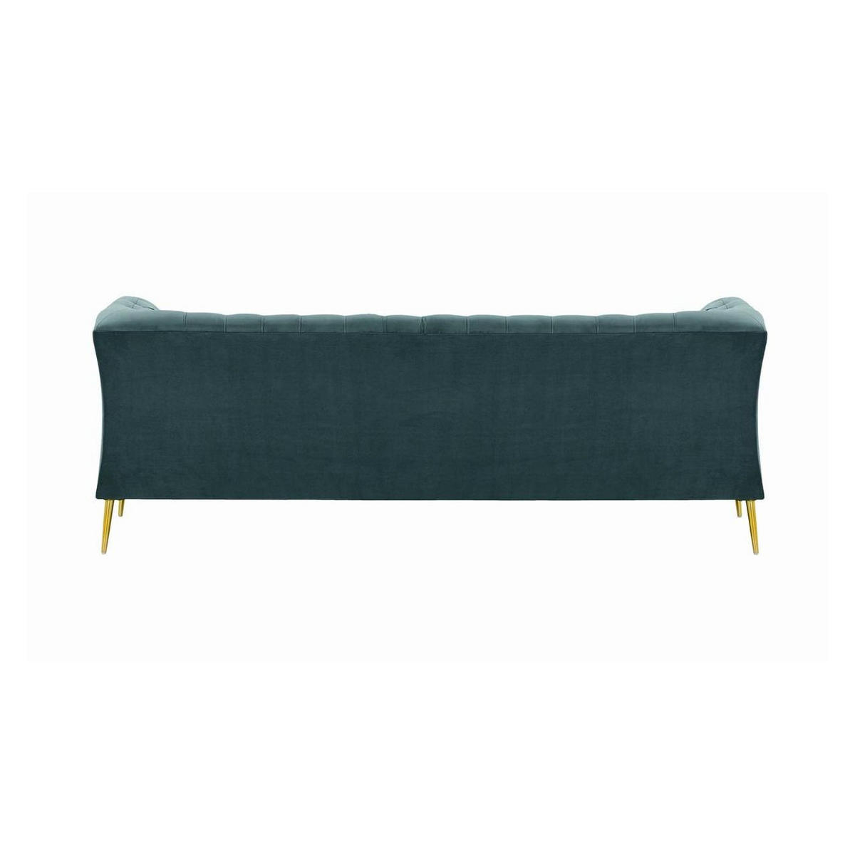 2,5-SITZER-SOFA Chesterfield Modern-Velluto 12 - Blau, Holz/Textil (209/74/80cm)