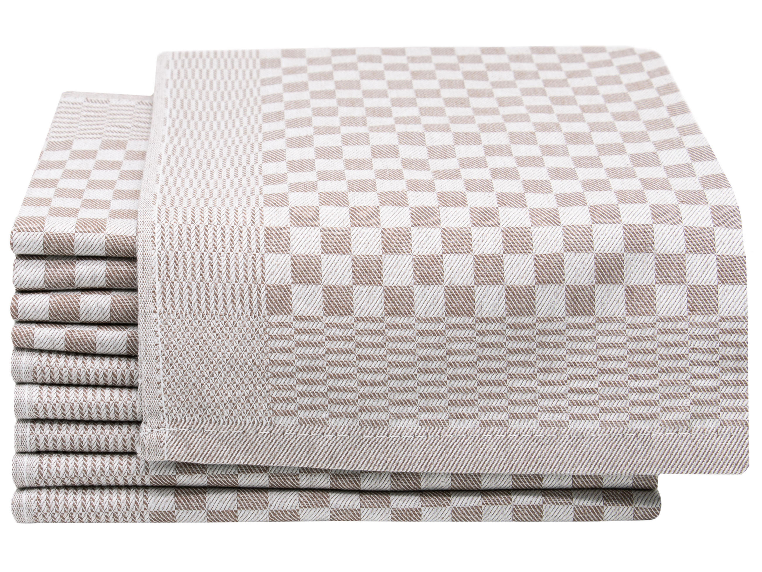 GESCHIRRTÜCHER, 10er-Set, 46x70 cm, 100% Baumwolle, Braun - Braun, Textil (46/70cm) - Zollner
