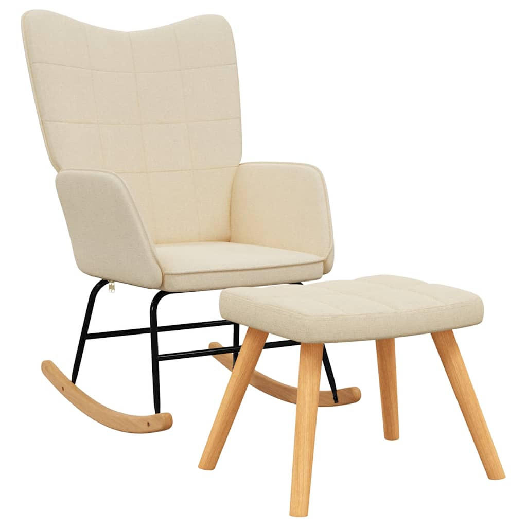vidaXL Schaukelsessel Creme 78x98x61 cm
