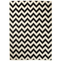 TEPPICH DREAM Schwarz Weiß 120/170 cm - Schwarz/Weiß, Textil (120/170cm) - Tapiso