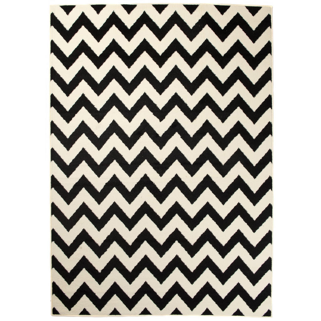 Thumbnail - Tapiso Teppich, Schwarz, Weiß, Textil, 300x400 cm, in verschiedenen Größen erhältlich, pflegeleicht, Teppiche & Böden, T...
