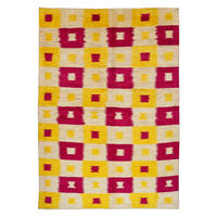 TEPPICH Rizbaf Gelb 207/144 cm Schurwolle - Gelb, Textil (144/207cm) - Looma