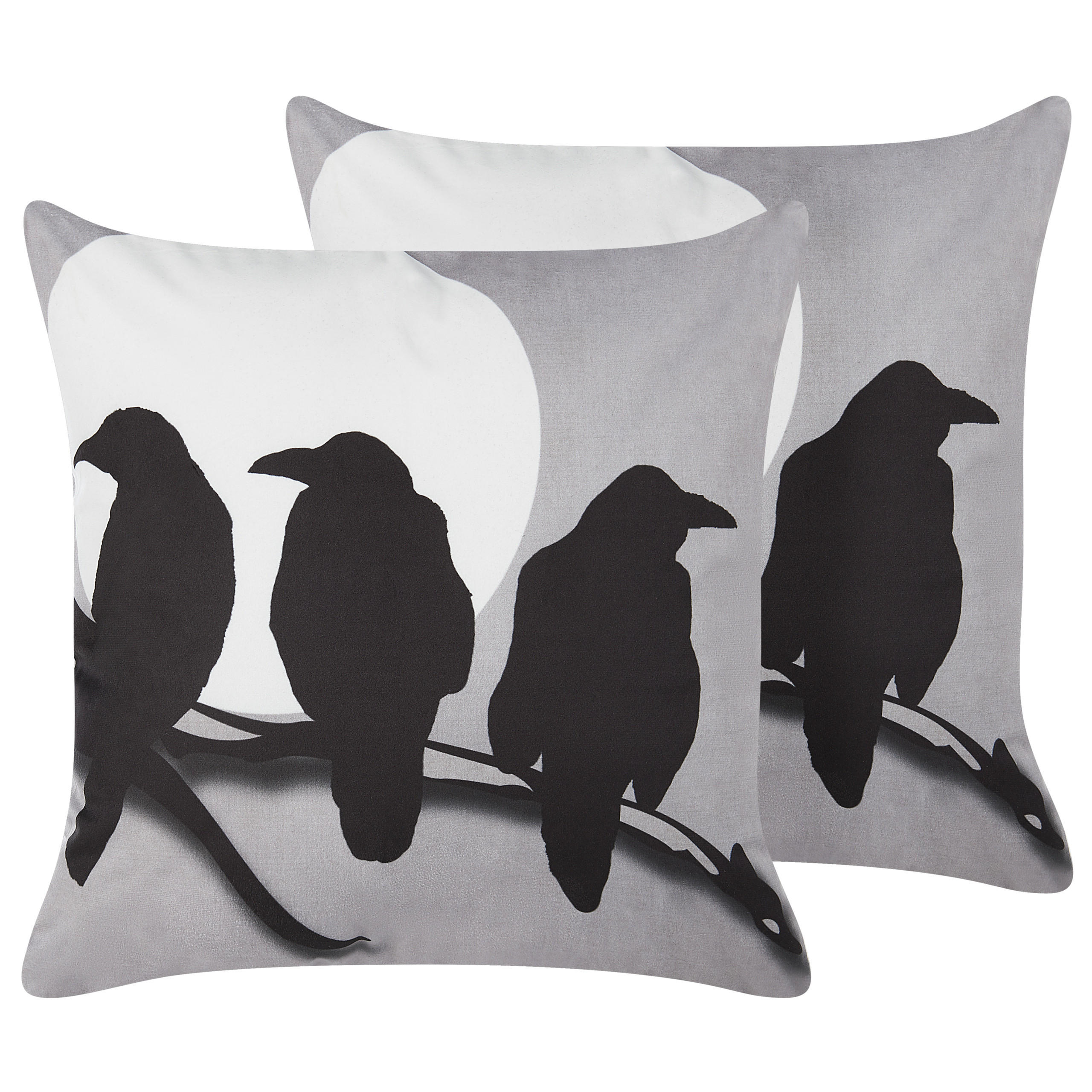 DEKOKISSEN 2er-Set Grau 45/45 cm Oradea - Grau, Textil (45/45cm) - Beliani