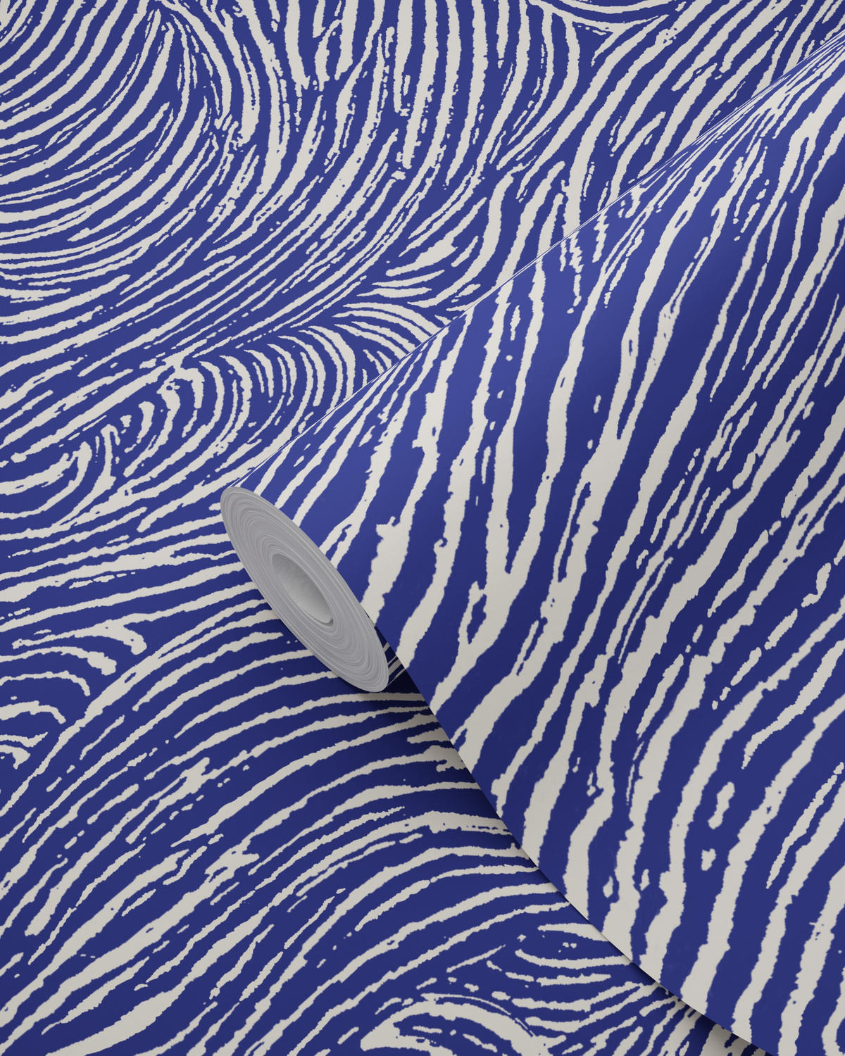 TAPETE 3d Wellenförmige Linien 50 x 900 cm - Blau, Papier (50/900cm) - ESTAhome