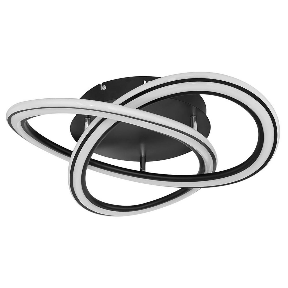 LED DECKENLEUCHTE FULLA Schwarz matt - Schwarz, Metall (52/52/13cm)