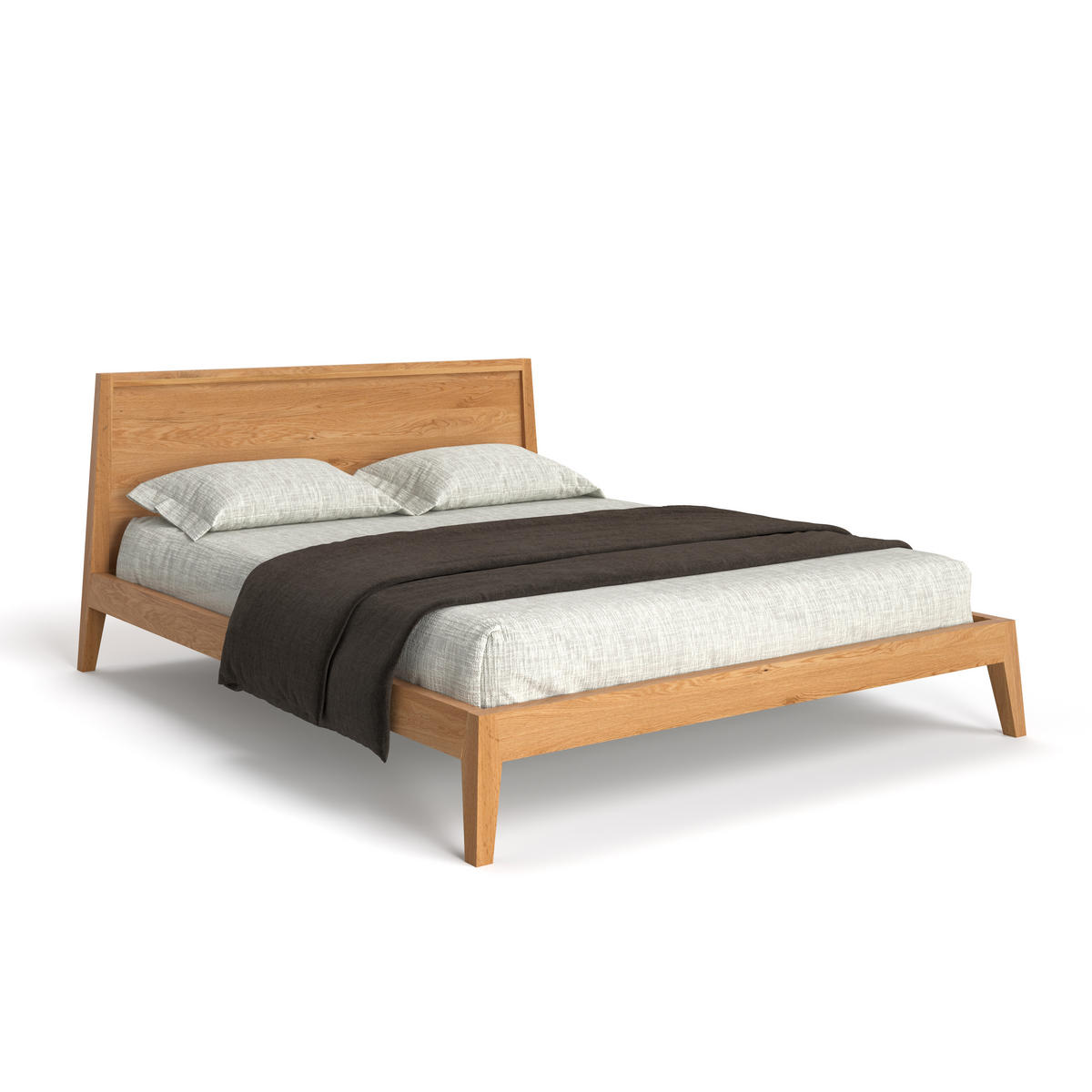 MASSIVHOLZBETT Sola aus Eiche 180x200 cm - Eichefarben/Braun, Holz (180/200cm) - Danzz