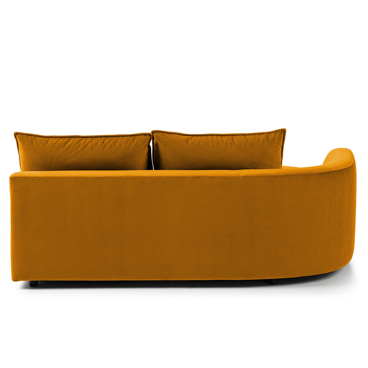 OTTOMANE - modular - Schwarz/Orange, Kunststoff/Textil (196/82/146cm) - home24