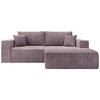 ECKSOFA Farese Mini mit Cordbezug Mauve, rechts - Flieder/Schwarz, Textil (167/240cm) - Selsey