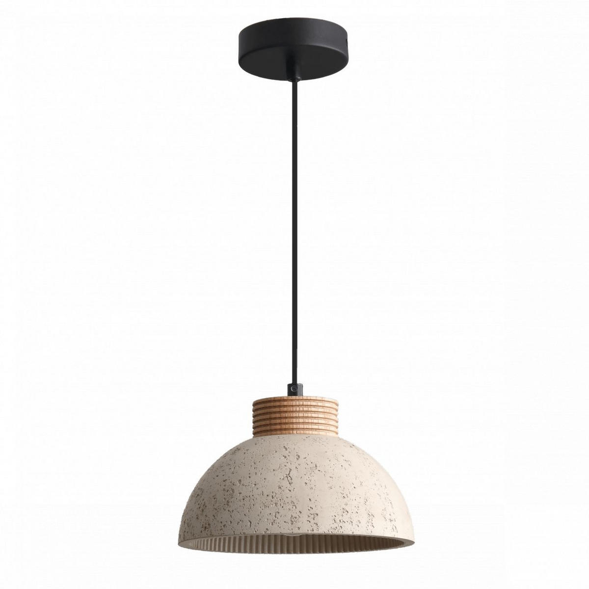 HÄNGELEUCHTE Koda, Dunkelgrau, 20cm - Dunkelgrau, Stein (20/20/9.5cm) - KOSILUM