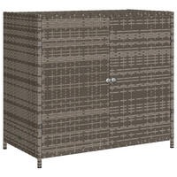 GARTENSCHRANK Grau 83x45x76 cm Poly Rattan - Grau, Kunststoff (83/76/45cm) - furnicato
