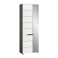 GARDEROBENSCHRANK CANU (B/H/T: ca. 65/190/37 cm) in Basalt grau/weiß - Anthrazit, Holzwerkstoff (65/190/37cm)