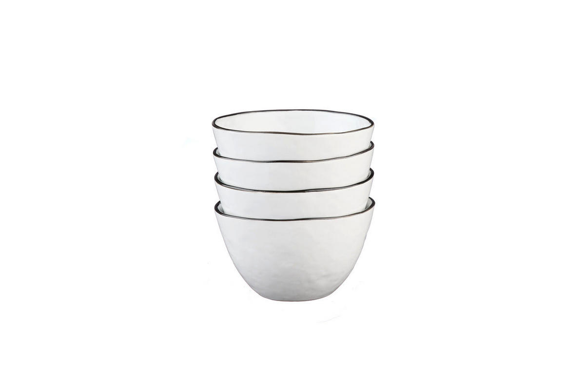 SCHALEN Pure Ø12cm - 4er-Set - Schneeweiß - Weiß, Keramik (12cm) - Björn