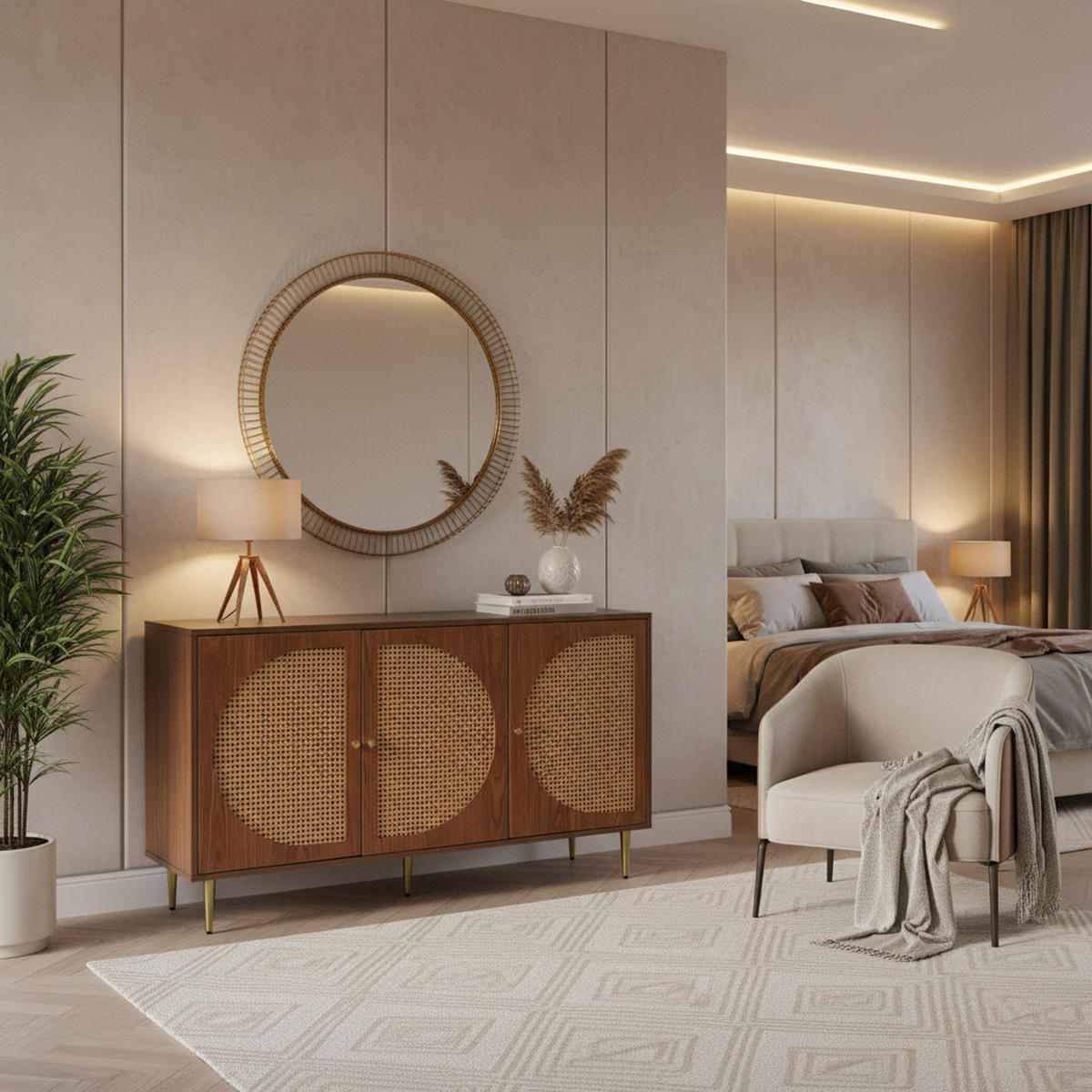 SIDEBOARD 129.8/40/76 cm - Braun, Holzwerkstoff (40/76/129.8cm) - Urban Meuble