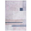 TEPPICH Beige Modern Geometrisch - Kurzflor Rechteckig, Modern, Stilvoll - 200 x 300 cm - Blau/Beige, Textil (200/300cm) - Mazovia