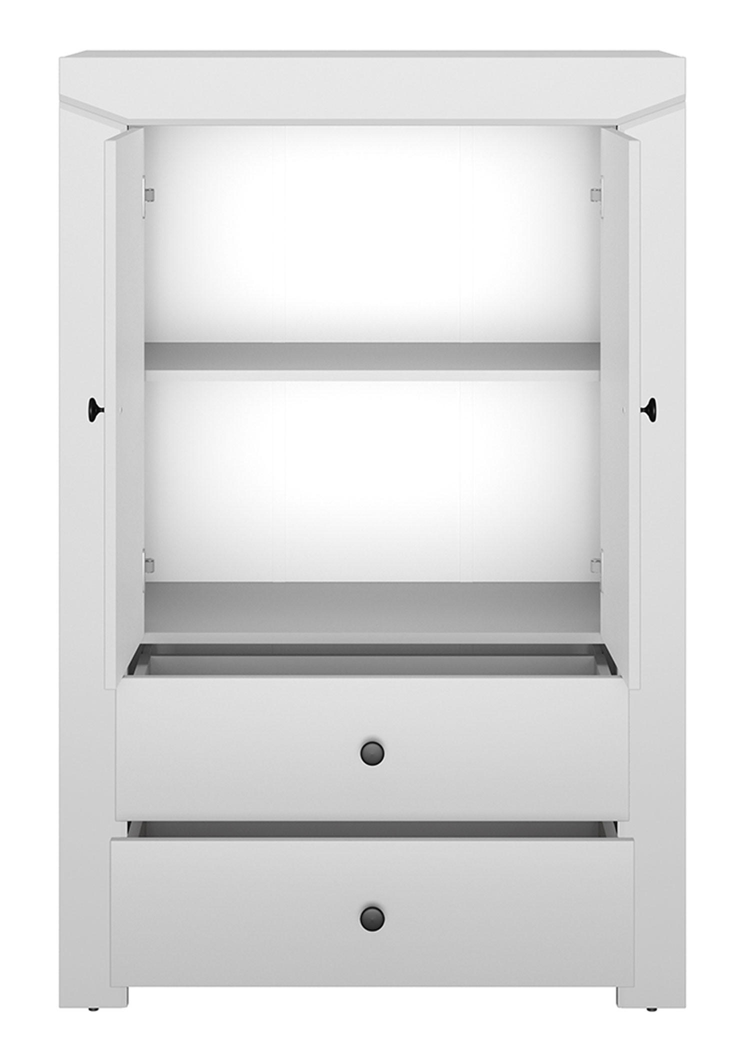 STAURAUMSCHRANK Terni silbergrau 91,5 / 42 / 139cm - Silberfarben/Grau, Holz/Holzwerkstoff (92/139/42cm) - Feldmann-Wohnen