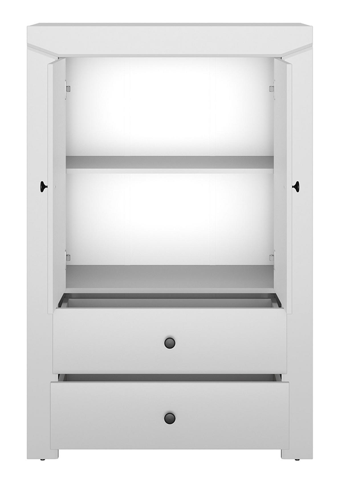 STAURAUMSCHRANK Terni silbergrau 91,5 / 42 / 139cm - Silberfarben/Grau, Holz/Holzwerkstoff (92/139/42cm) - Feldmann-Wohnen