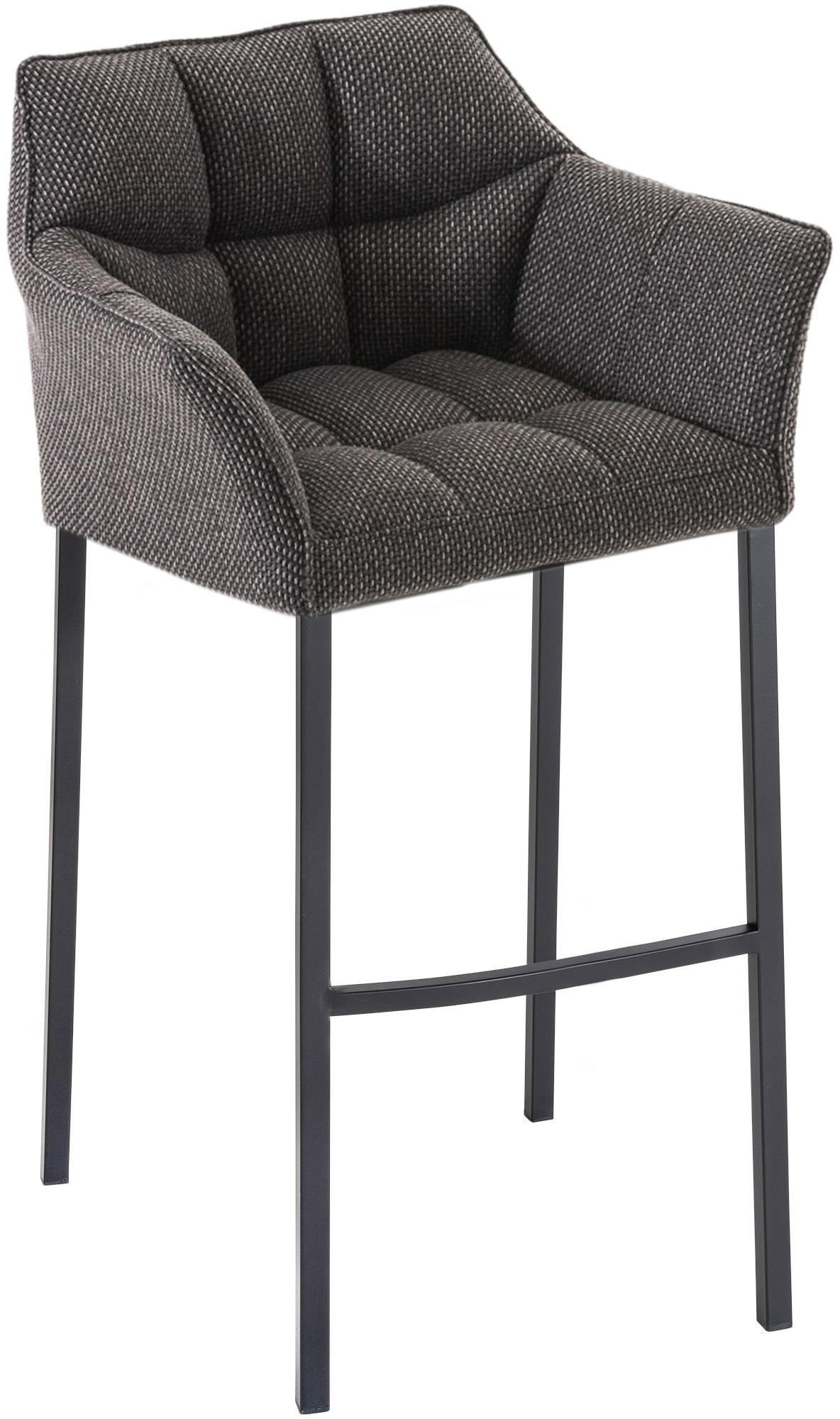 BARHOCKER Damaso 110x64x48 cm titangrau - Titanfarben, Textil (64/110/48cm) - furnicato