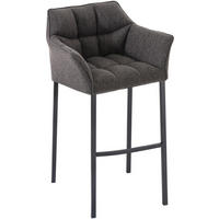 BARHOCKER Damaso 110x64x48 cm titangrau - Titanfarben, Textil (64/110/48cm) - furnicato