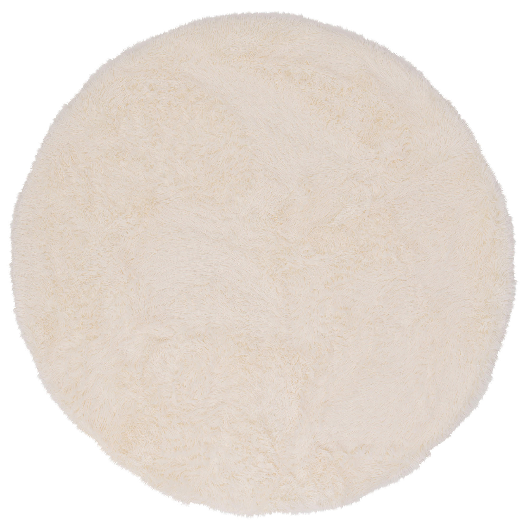HOCHFLOR SHAGGY TEPPICH FLUFFY RUND - Creme, Textil (160/160cm) - Pergamon