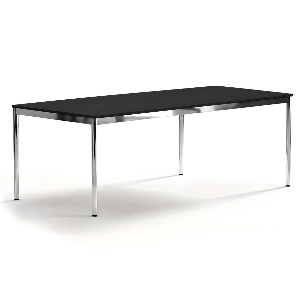 SCHREIBTISCH VST1 200 x 100 cm Schwarz – höhenverstellbar - Chromfarben/Schwarz, Holzwerkstoff (200/100/75.5cm) - Versee
