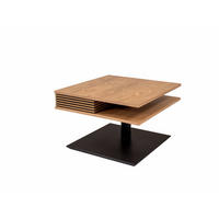 COUCHTISCH höhenverstellbar Clare 70x49x70 Furnier Schwarz/Wildeiche - Wildeiche/Schwarz, Holz (70/70/70cm) - 58aufmkessel