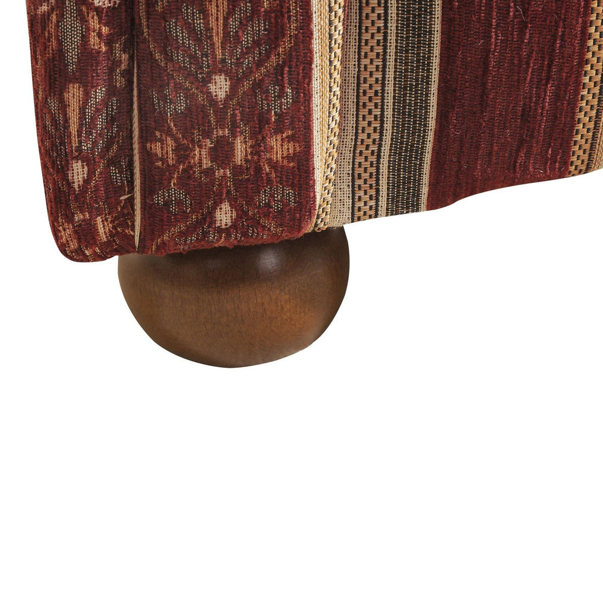 SOFA 2-Sitzer Kama Bezug Chenille Buche nussbaum dunkel / rot - Rot, Kunststoff (151/85/81cm) - 58aufmkessel