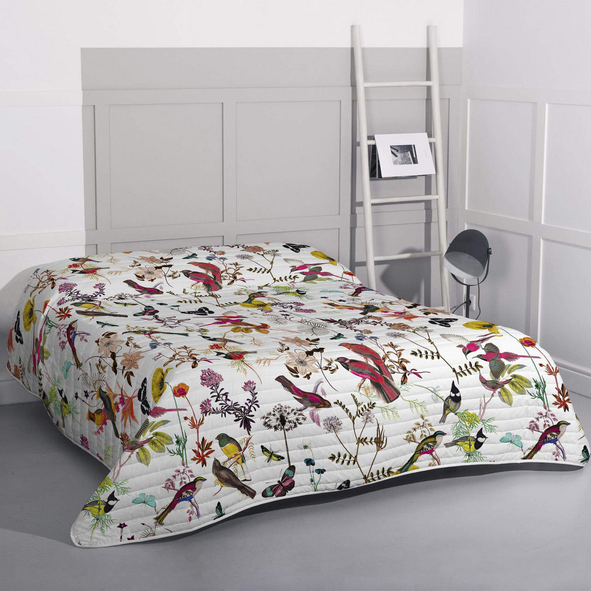 TAGESDECKE birds of paradise 240x260 cm (bett 135/140/150) mehrfarbig - Multicolor, Textil (240/260cm) - Happy Friday